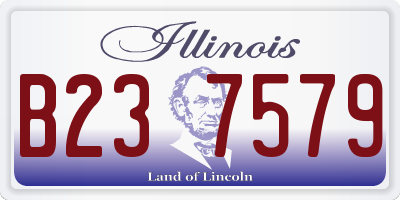 IL license plate B237579
