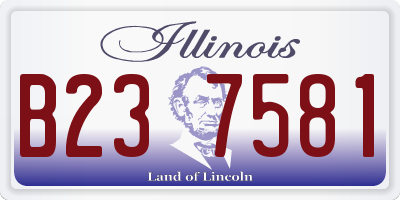 IL license plate B237581