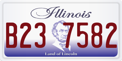 IL license plate B237582