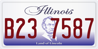 IL license plate B237587