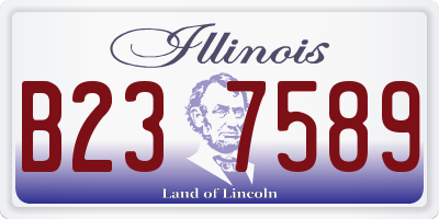 IL license plate B237589