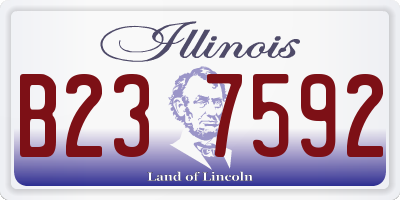 IL license plate B237592