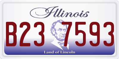 IL license plate B237593