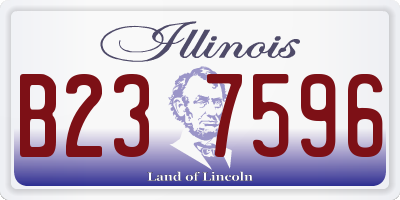 IL license plate B237596