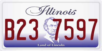 IL license plate B237597