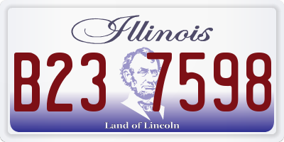 IL license plate B237598