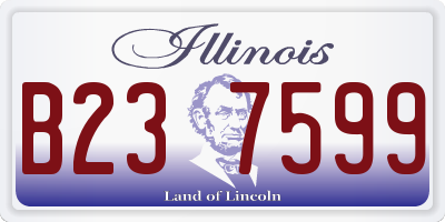 IL license plate B237599