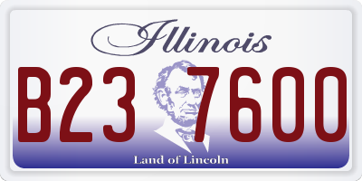 IL license plate B237600