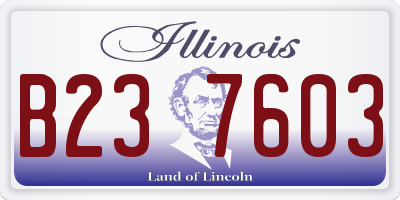 IL license plate B237603