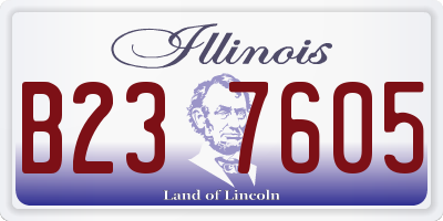 IL license plate B237605