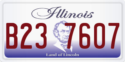 IL license plate B237607