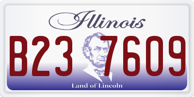 IL license plate B237609