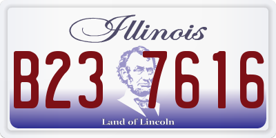 IL license plate B237616