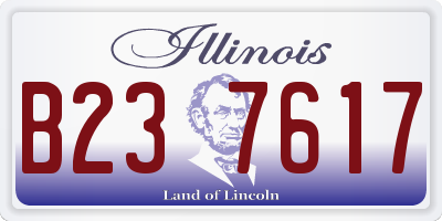 IL license plate B237617