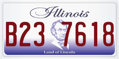 IL license plate B237618