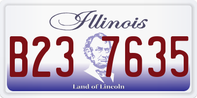 IL license plate B237635