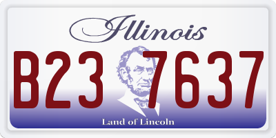 IL license plate B237637
