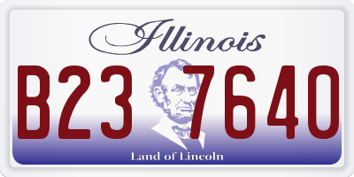 IL license plate B237640