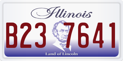 IL license plate B237641