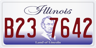 IL license plate B237642