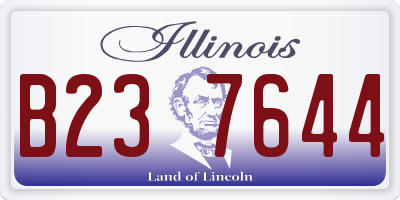 IL license plate B237644