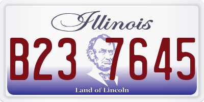 IL license plate B237645