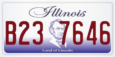 IL license plate B237646