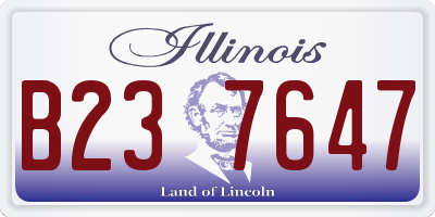 IL license plate B237647