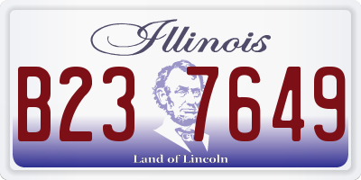 IL license plate B237649