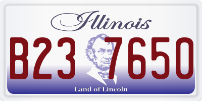 IL license plate B237650