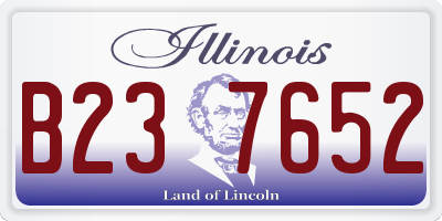IL license plate B237652
