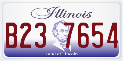 IL license plate B237654