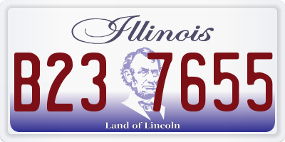 IL license plate B237655