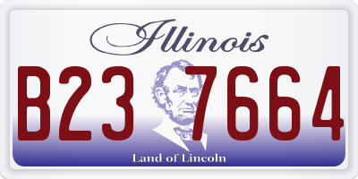 IL license plate B237664