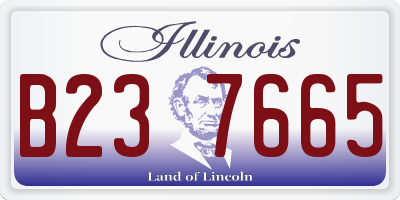 IL license plate B237665