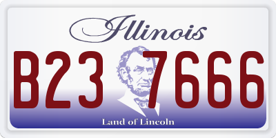 IL license plate B237666