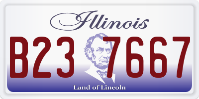 IL license plate B237667