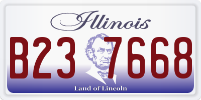 IL license plate B237668