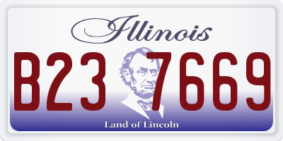 IL license plate B237669
