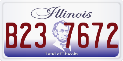 IL license plate B237672