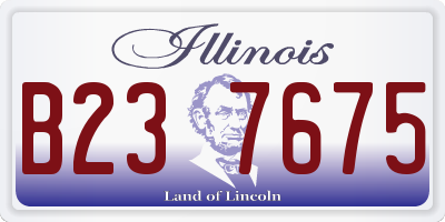 IL license plate B237675