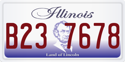 IL license plate B237678