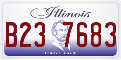 IL license plate B237683