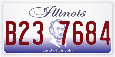 IL license plate B237684