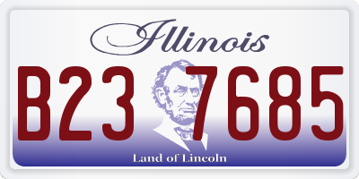 IL license plate B237685