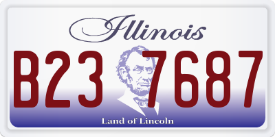 IL license plate B237687