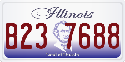 IL license plate B237688