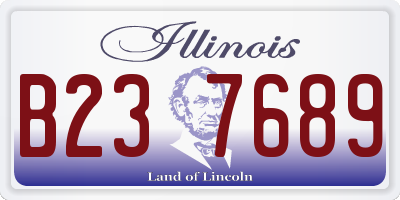 IL license plate B237689
