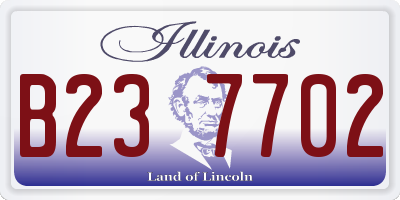 IL license plate B237702