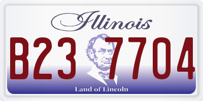IL license plate B237704